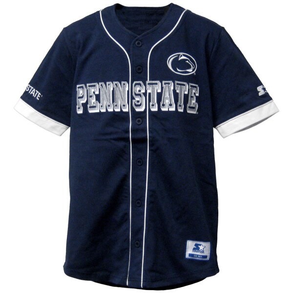 navy Penn State Baseball jersey with white accents and Athletic Logo